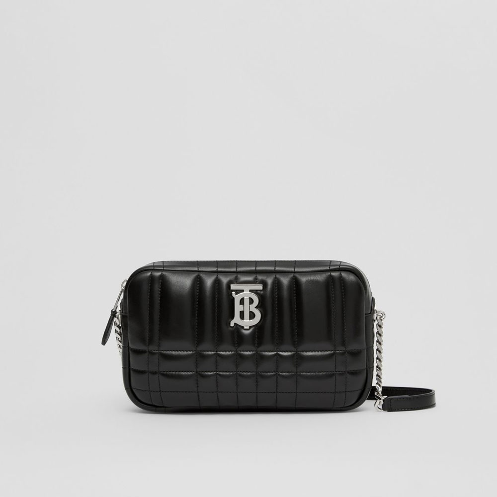 Burberry Quilted Leather Small Lola Camera Bag in Black 80648551: Image 1