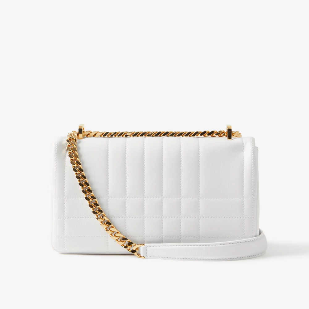 Burberry Small Lola Bag in Optic White 80661681: Image 3