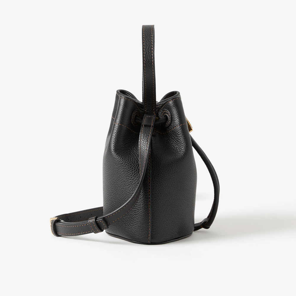 Burberry Mini TB Bucket Bag in Black 80661821: Image 2