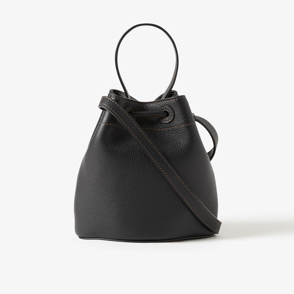 Burberry Mini TB Bucket Bag in Black 80661821: Image 3