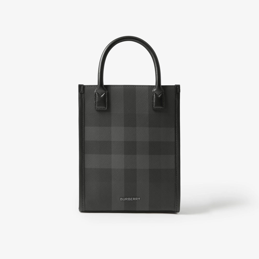 Burberry Mini Vertical Denny Tote in Charcoal 80684671: Image 1