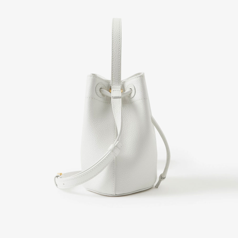 Burberry Mini TB Bucket Bag in Optic White 80704891: Image 2