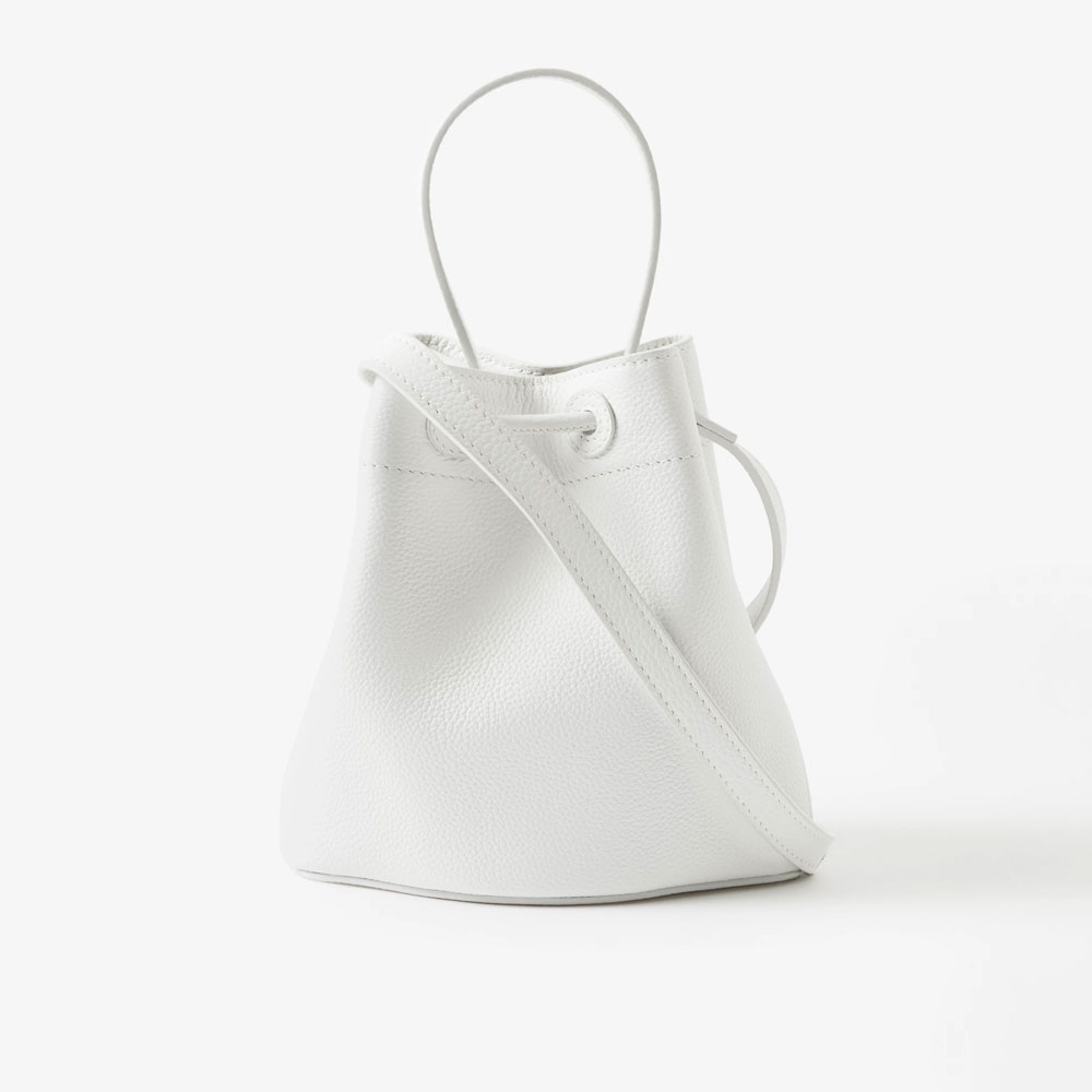 Burberry Mini TB Bucket Bag in Optic White 80704891: Image 3