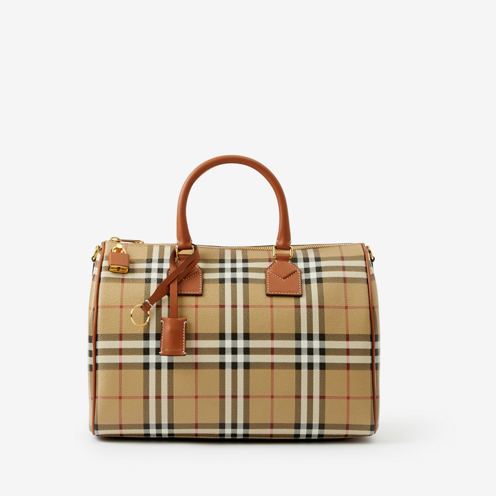 Burberry Medium Check Bowling Bag Vintage 80713551: Image 1