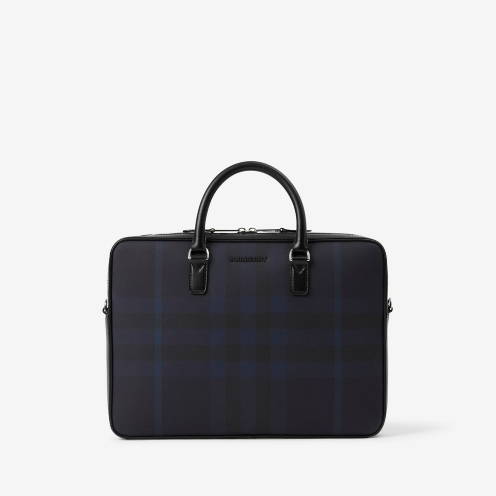 Burberry Slim Ainsworth Briefcase in Navy Canvas 80732721: Image 1