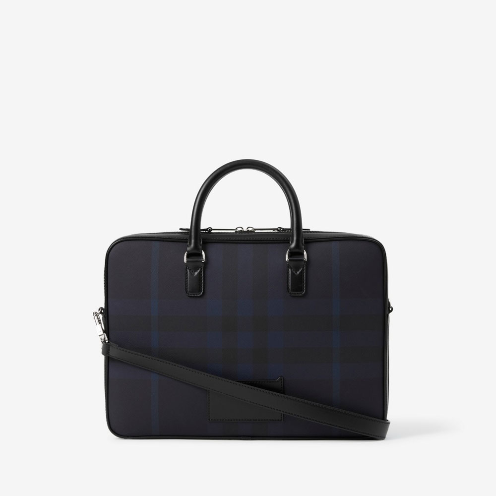 Burberry Slim Ainsworth Briefcase in Navy Canvas 80732721: Image 2