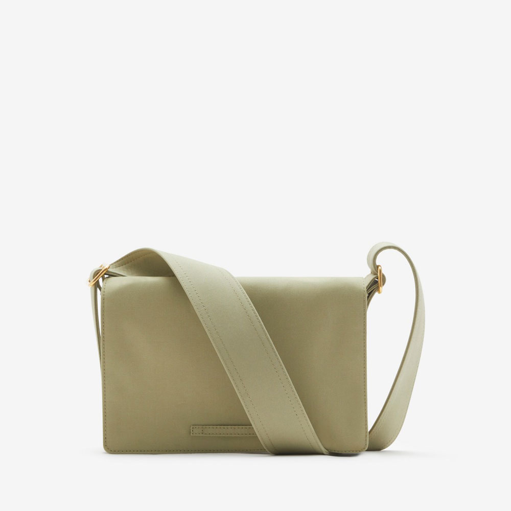 Burberry Trench Crossbody Bag Hunter Cotton Gabardine 80773981: Image 3