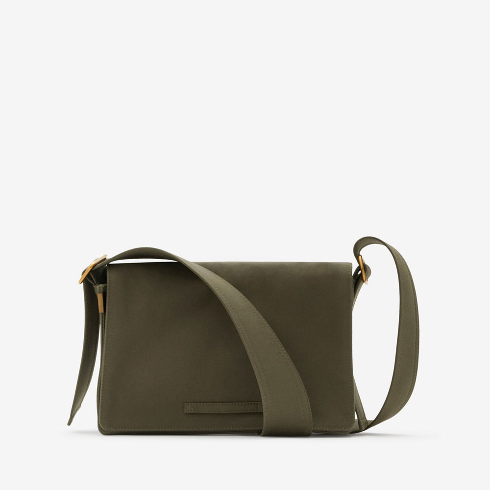 Burberry Trench Crossbody Bag in Olive Cotton Gabardine 80773991: Image 2