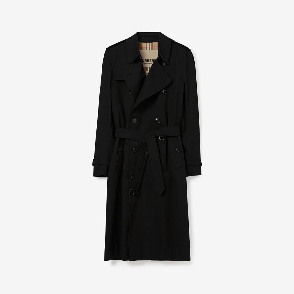 Burberry Long Kensington Heritage Trench Coat in Black 80793841: Image 1