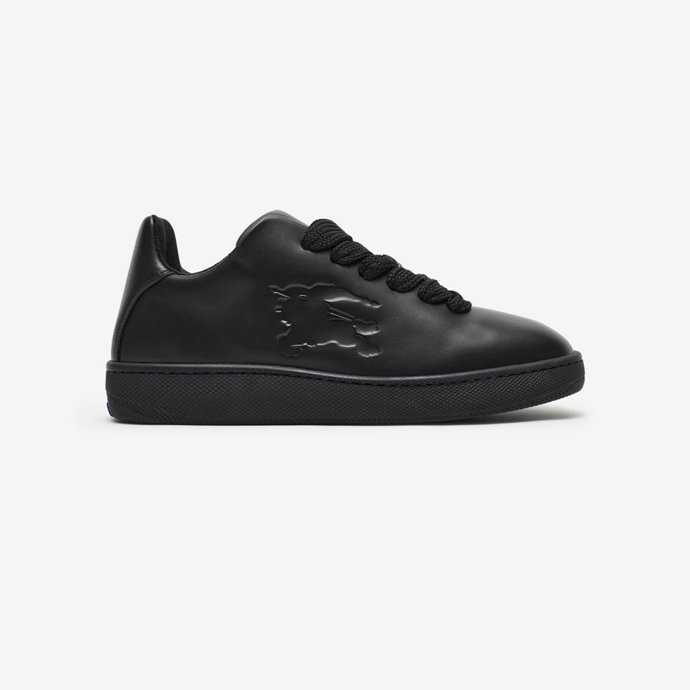 Burberry Leather Box Sneakers in Black 80833251: Image 1