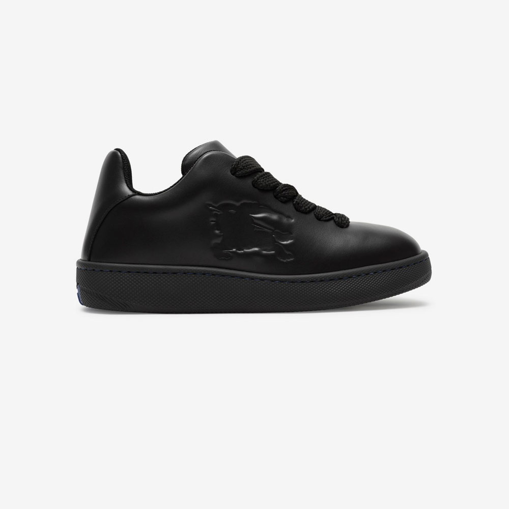 Burberry Leather Box Sneakers in Black 80833841: Image 1