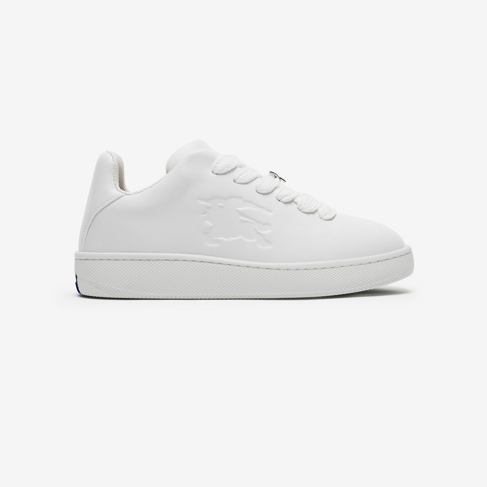 Burberry Leather Box Sneakers in White 80833851: Image 1