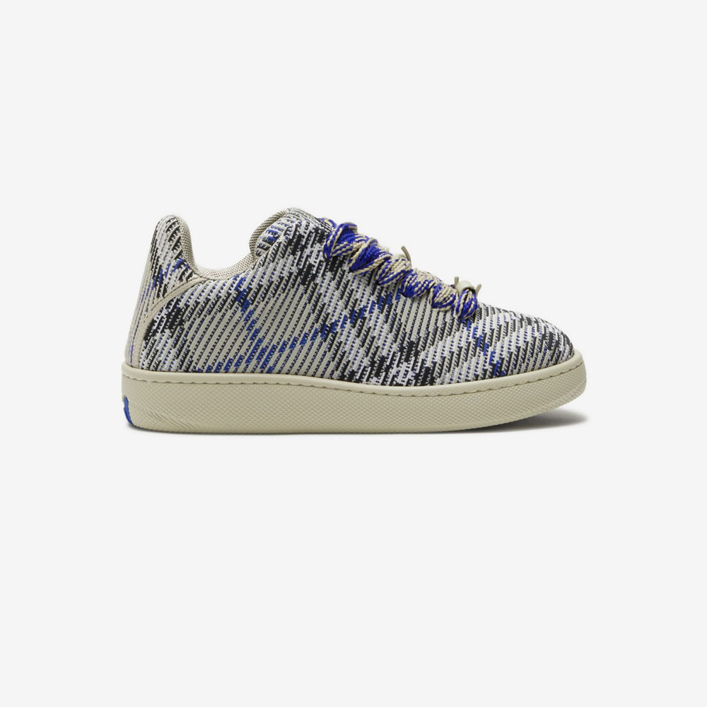 Burberry Check Knit Box Sneakers in Lichen 80884941: Image 1