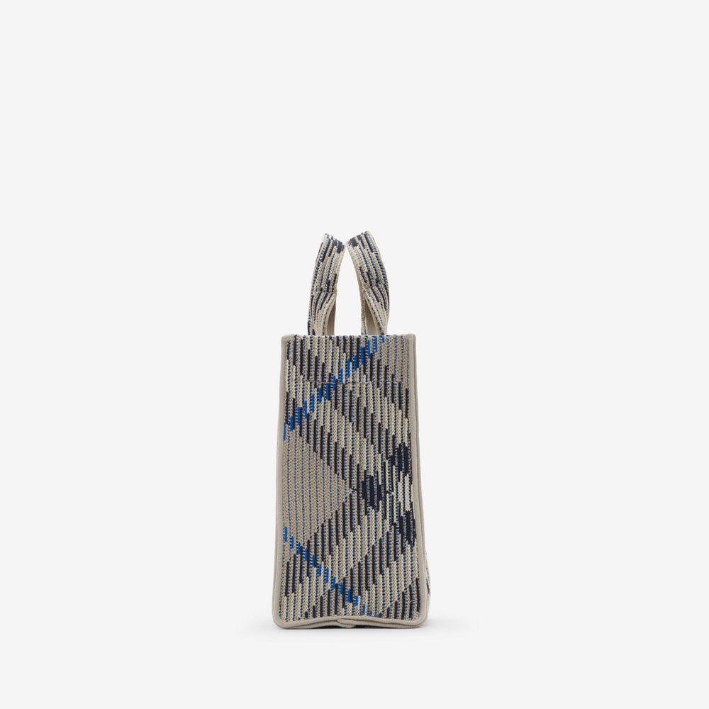 Burberry Mini Check Knitted Tote in Lichen 80904041: Image 2