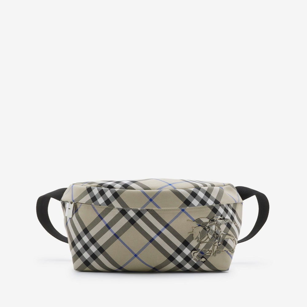 Burberry Check Belt Bag in Lichen Nylon 80917811: Image 1