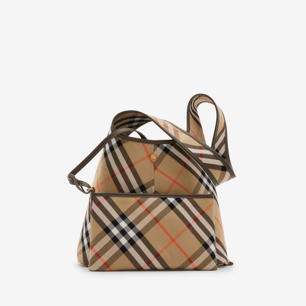 Burberry Small Check Shoulder Bag in Sand 80946781: Image 3