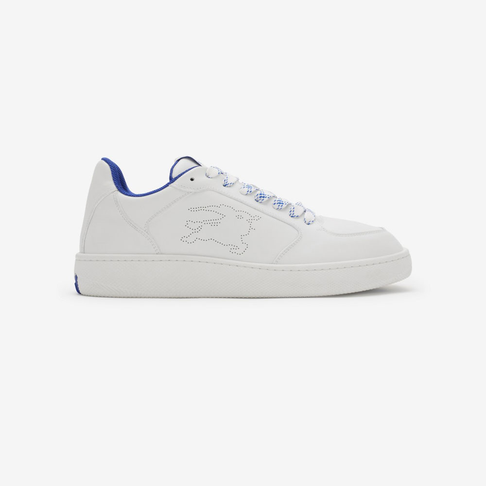 Burberry Leather Stock Sneakers in White 80954241: Image 1