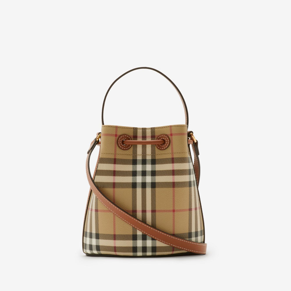 Burberry Mini TB Bucket Bag in Archive beige 80960401: Image 3