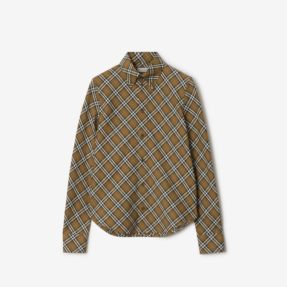 Burberry Check Cotton Shirt in Oxide 80982511: Image 1