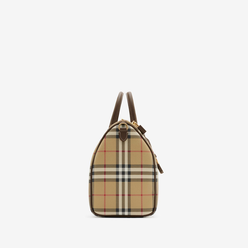 Burberry Medium Check Bowling Bag in Military 80998131: Image 2