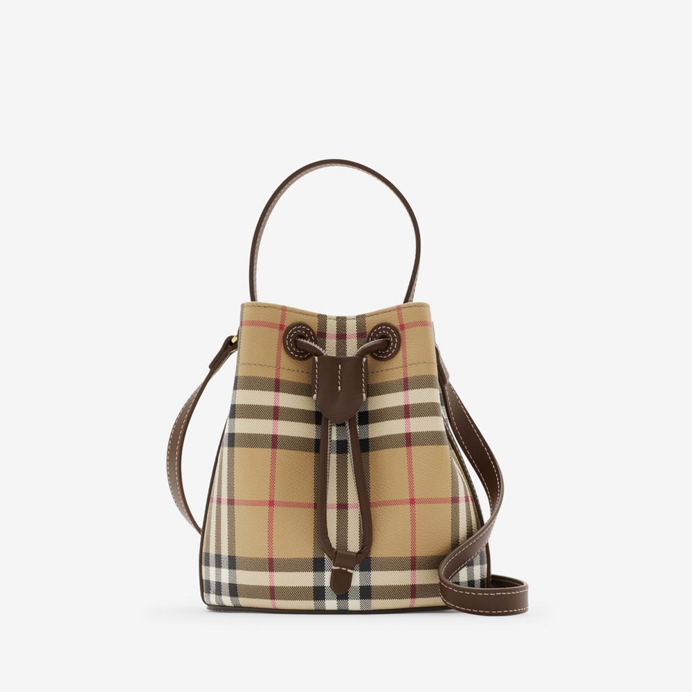 Burberry Mini Check Bucket Bag 81004881: Image 1