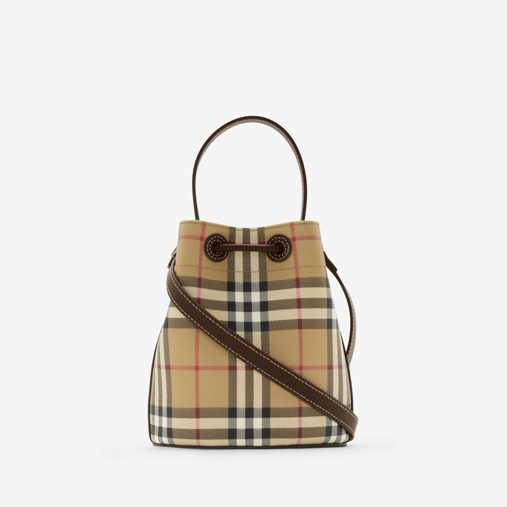 Burberry Mini Check Bucket Bag 81004881: Image 3