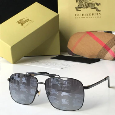 Burberry Check Arm Aviator Sunglasses Nickel 38873071