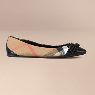 Burberry Bridle House Check Ballerinas Black 39415431