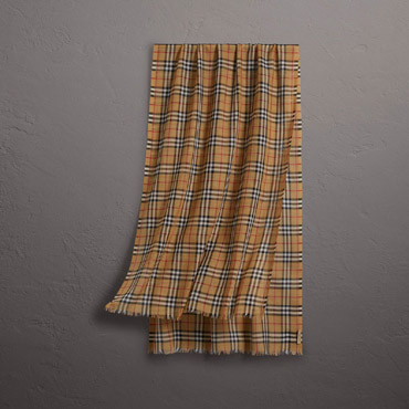 Burberry Vintage Check Lightweight Wool Silk Scarf 40705441