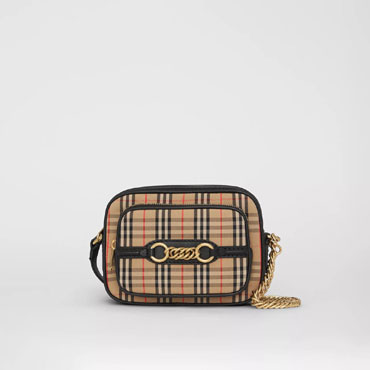 Burberry 1983 Check Link Camera Bag in Black 40798801