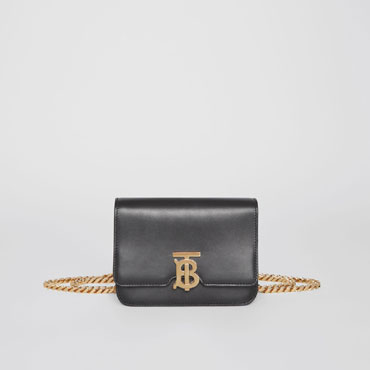 Burberry Belted Leather TB Bag in Black 80122001