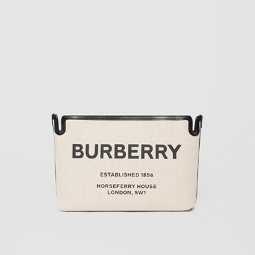 Burberry Medium Horseferry Print Canvas Clutch 80148141