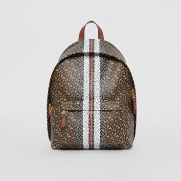 Burberry Monogram Stripe Print E-canvas Backpack in 80186511