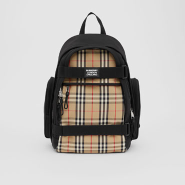 Burberry Large Vintage Check Panel Nevis Backpack 80236401