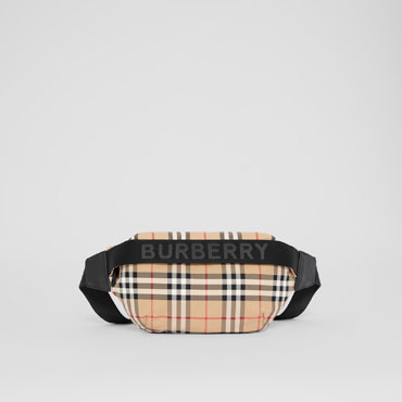 Burberry Medium Vintage Check and Icon Stripe Bum Bag 80261051