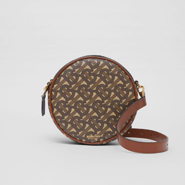 Burberry Monogram Print E-canvas Louise Bag in Bridle Brown 80265891