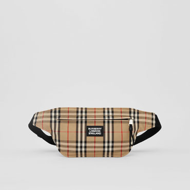 Burberry Logo Applique Vintage Check Brummell Bum Bag 80271591