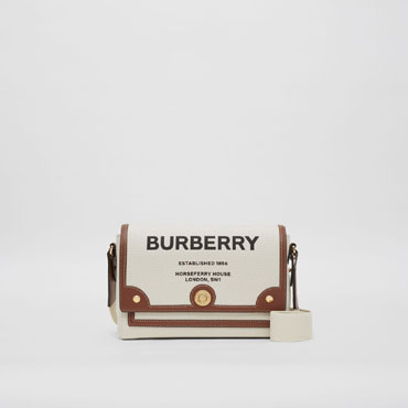 Burberry Horseferry Print Canvas Note Crossbody Bag 80302491