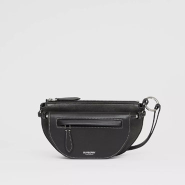 Burberry Mini Leather Double Olympia Bag in Black 80407201