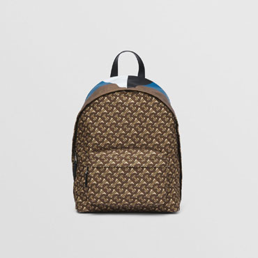 Burberry Monogram and Geometric Print Nylon Backpack 80448241