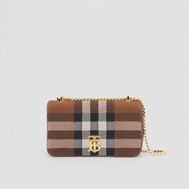 Burberry Small Knitted Check Lola Bag 80508761