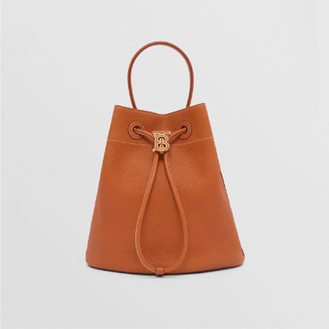 Burberry Grainy Leather Small TB Bucket Bag 80556921