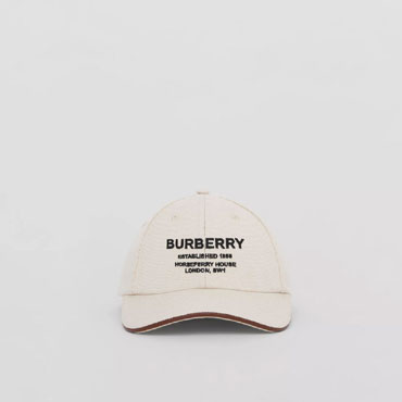 Burberry Horseferry Motif Cotton Canvas Baseball Cap 80561271