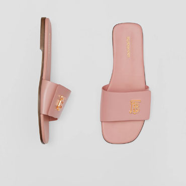 Burberry Monogram Motif Leather Slides 80631701