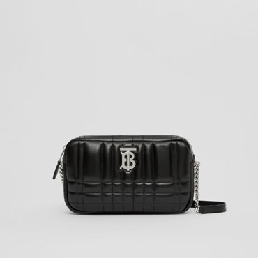 Burberry Quilted Leather Small Lola Camera Bag in Black 80648551