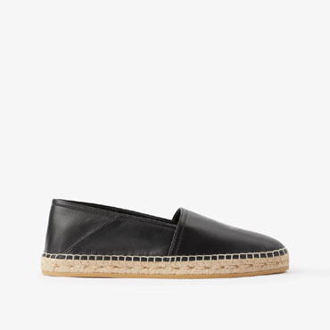 Burberry EKD Leather Espadrilles in Black 80711151