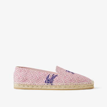 Burberry EKD Monogram Cotton Espadrilles in Deep Amethyst 80719891