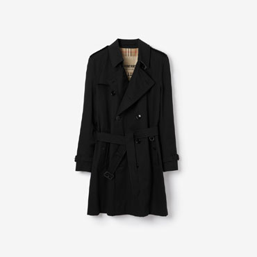 Burberry Mid-length Kensington Heritage Trench Coat in Black 80793861