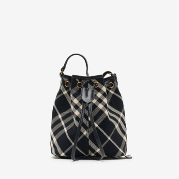 Burberry Mini Check Bucket Bag 80950571