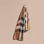 Burberry Lightweight Check Silk Scarf Camel 40148341